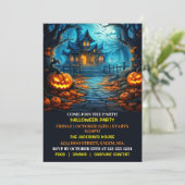 Éffrayant Haunted House Halloween Invitations de l (Debout devant)
