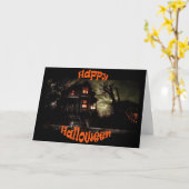 éffrayant house3 carte de voeux halloween (Fleur jaune)