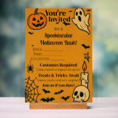 Éffrayant Invitation Halloween Bash | Fantômes et  (Neutre)
