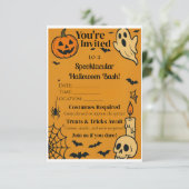 Éffrayant Invitation Halloween Bash | Fantômes et  (Debout devant)