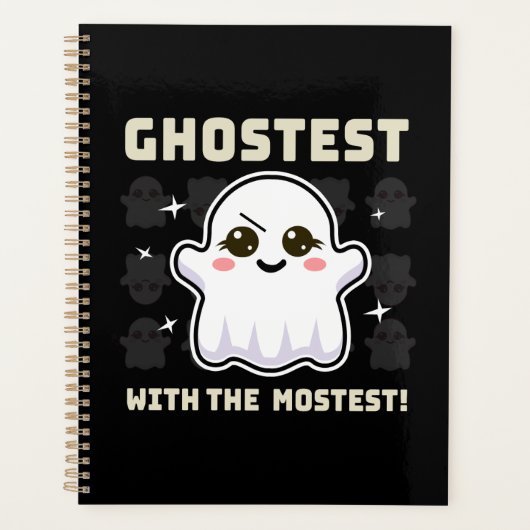 Éffrayant Kawaii Ghost Planificateur d'Halloween (Devant)