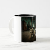 Éffrayant Kitty Duo : Une Mug En Céramique Hauntin (Devant gauche)