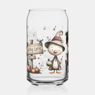 Éffrayant Lane Chute Halloween Canette en verre -