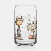 Éffrayant Lane Chute Halloween Canette en verre -  (Droite)