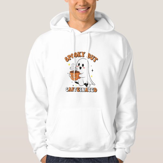 Éffrayant Mais Caffiné Cute Ghost Sweat - shirts à (Devant)