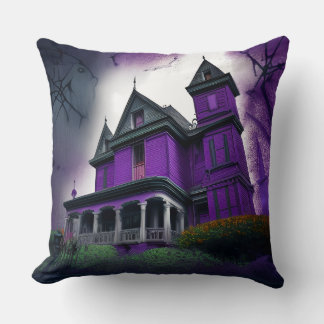 Effrayant Mansion Violet Hantée Jeu Oreiller