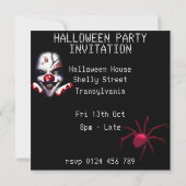 effrayant mème clown halloween invitation du parti (Dos)