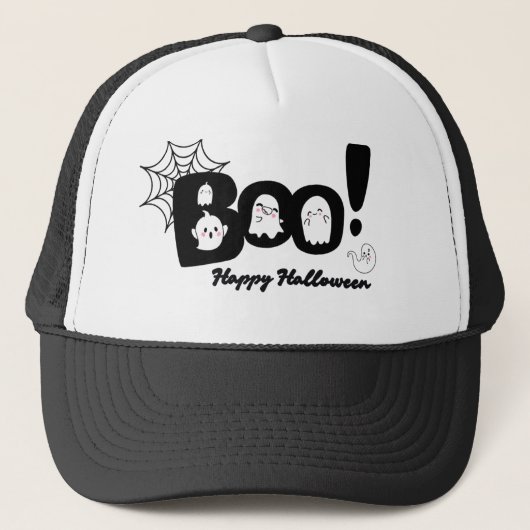 Éffrayant mignon "Boo !" Casquette fantôme Hallowe (Devant)