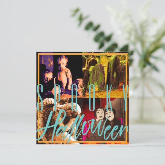 Éffrayant Modèle d'invitation Halloween (Debout devant)