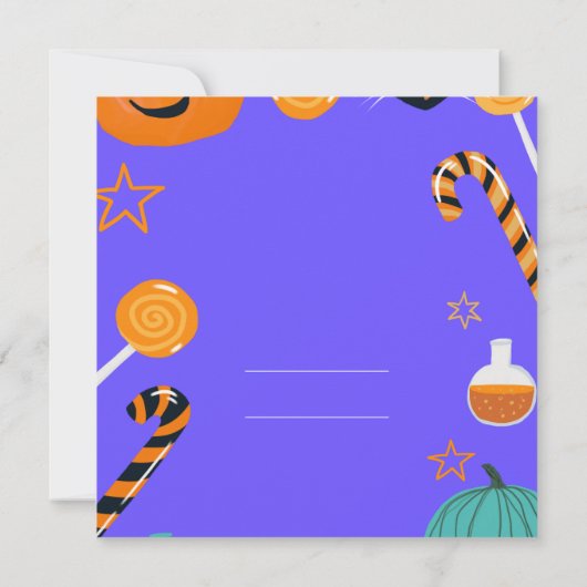 éffrayant plaisir fantôme halloween modèle invitat (Dos)