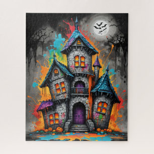 Éffrayant Rainbow Splatt Castle Jigsaw Puzzle