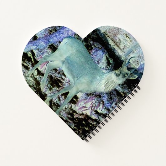 Éffrayant Red Deer Stag Heart Carnet (Dos)