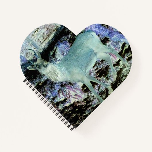 Éffrayant Red Deer Stag Heart Carnet (Devant)