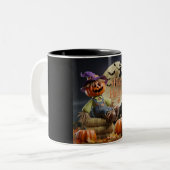 Éffrayant Scarecrow Halloween Mug (Devant gauche)