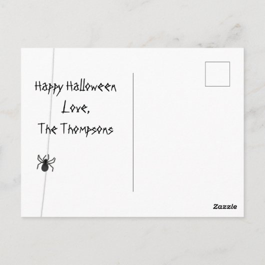 Éffrayant Spider dans la carte postale Web Spider (Dos)