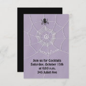 Éffrayant Spider dans Spider Web Invitation (Devant / Derrière)