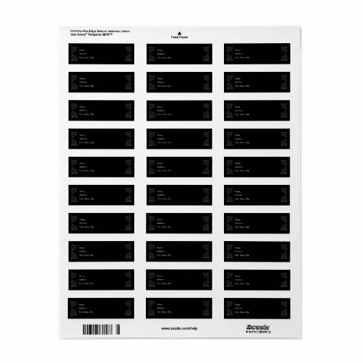 Éffrayant Spider Web Return Étiquette Modèle (Feuille entière)