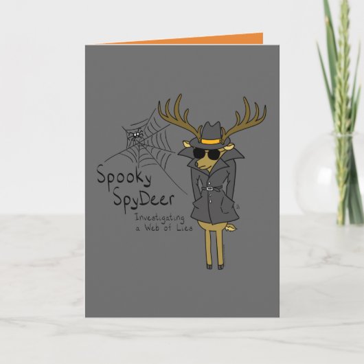 Éffrayant SpyDeer - Drôle carte de voeux Halloween (Devant)
