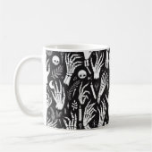 Éffrayant squelette mains Mug (Gauche)