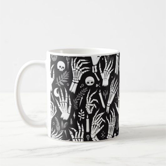 Éffrayant squelette mains Mug (Gauche)
