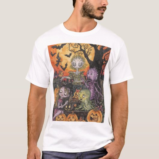 Éffrayant T-shirt Halloween Monster Mash. (Devant)