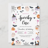 Éffrayant Un Adorable Halloween Invitation Anniver (Devant)