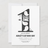 Éffrayant Un Halloween 1er anniversaire Invitation (Devant)