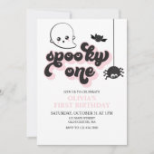 Éffrayant Un Halloween 1er Anniversaire Invitation (Devant)