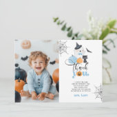 Éffrayant Un Halloween photo carte de remerciement (Debout devant)