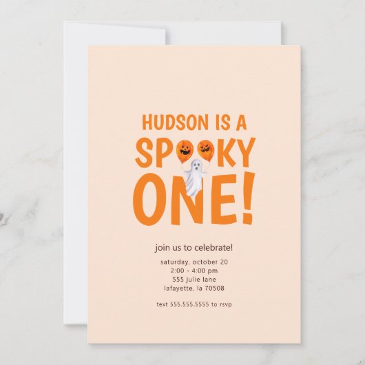 Éffrayant Un Halloween Première Invitation Anniver (Devant)