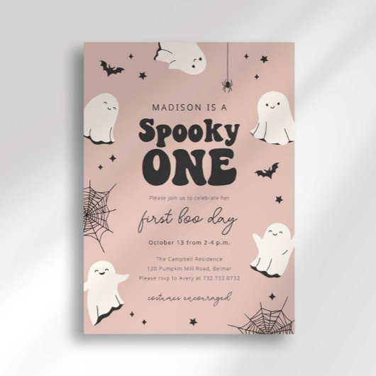 Éffrayant un premier anniversaire Invitation premi