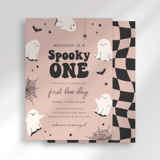 Éffrayant un premier anniversaire Invitation premi