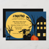 Éffrayant Une Invitation À La Fête D'Halloween (Devant / Derrière)