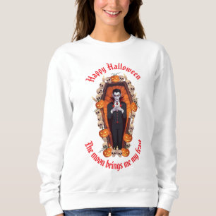 🎃 Éffrayant Vampire Halloween Sweatshirt blanc 🧛