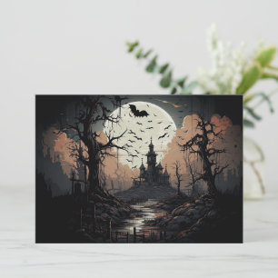 Éffrayant Woods Halloween Party Invitation