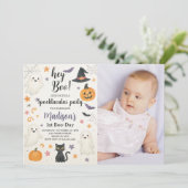 Éffrayante mignonne 1er anniversaire Invitation | (Debout devant)