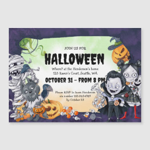 Éffrayante Mignonne Halloween Party Invitation mag