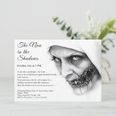 Éffrayante Nun Halloween Invitation Haunting Relig (Debout devant)