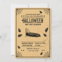 Éffrayante tombe Halloween Fête Invitation
