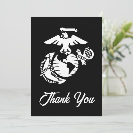 EGA met één kleur - wit Bedankkaart (Staand voorkant)