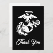 EGA met één kleur - wit Bedankkaart (Voorkant / Achterkant)