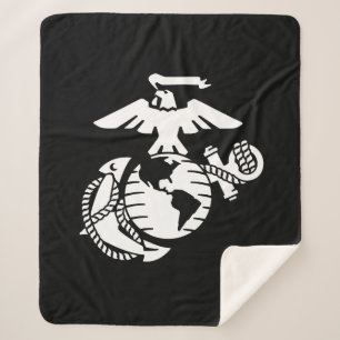 EGA met één kleur - wit Sherpa Deken