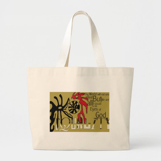 Égalité, conception graphique Grand Sac fourre-tou (Devant)