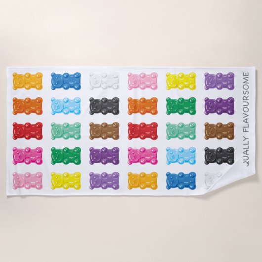 Égalité Gummy Bears Beach Serviette (Devant)