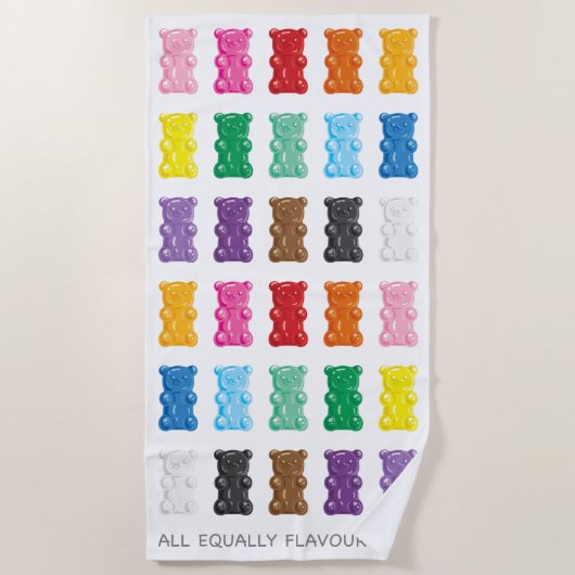 Égalité Gummy Bears Beach Serviette (Devant)