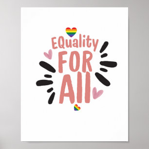 Égalité pour tous - Affiche arc-en-ciel du Mois de