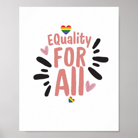 Égalité pour tous - Affiche arc-en-ciel du Mois de (Devant)