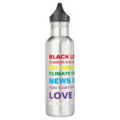 égalité vie noire bouteille d'eau de fierté (Gauche)