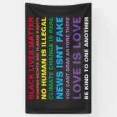 égalité vie noire matière fierté vinyle bannière (Vertical)