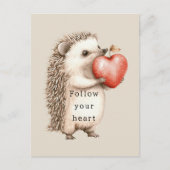egel-appelhart briefkaart (Voorkant)